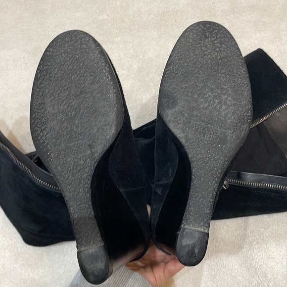 Franco Sarto Black Suede Boots - Picture 5 of 6